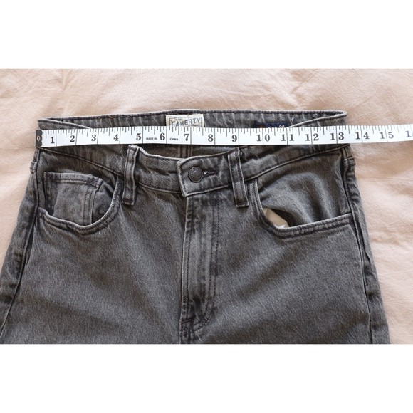 Faherty Mens Size 28 5 Pocket Black Dyed Straight Leg Jeans Pants Denim Stretch - Picture 8 of 11